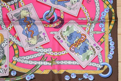 hermes playing card scarf.